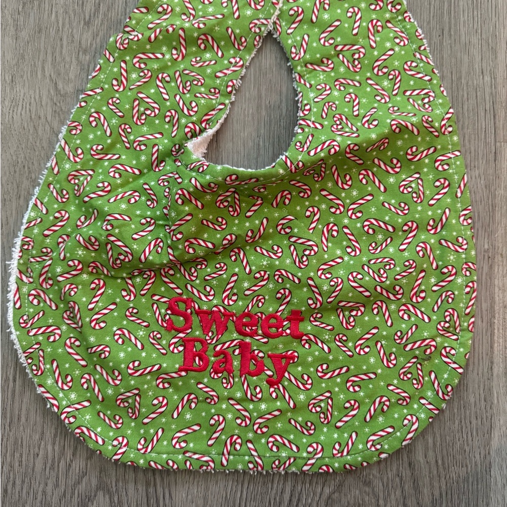 Green Candy Cane Bib